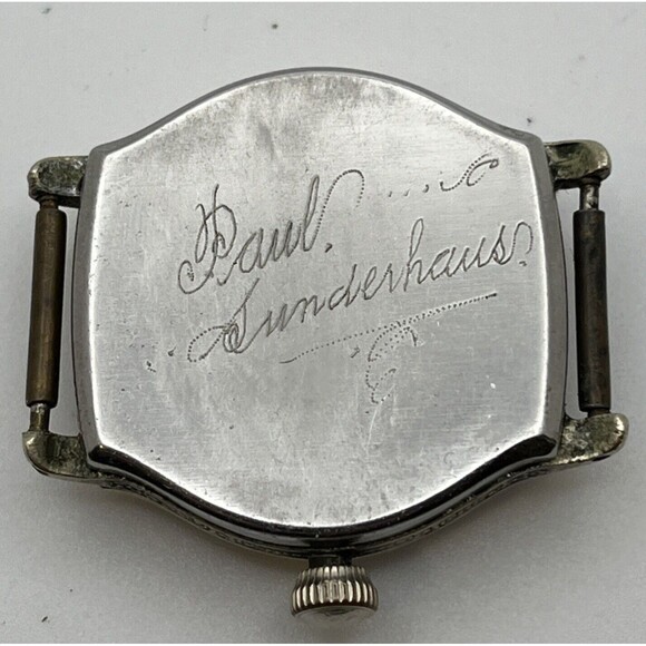 VINTAGE 1930s ELGIN ART DECO‎ MENS CUSHION CASE WATCH, FOR PARTS/REPAIR - Picture 7 of 7